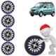 Auto Pearl 4 Pcs 13 inch ABS Black & Blue Press Fitting Wheel Cover Set for Maruti Suzuki Wagon-R