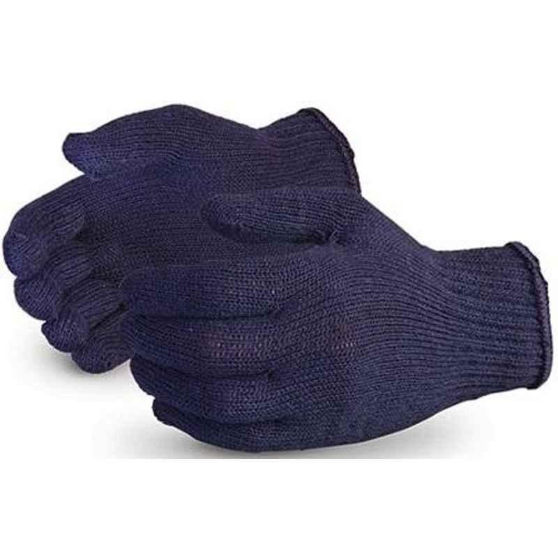 Shree Rang 60 g Blue Cotton Knitted Hand Gloves (Pack of 100)