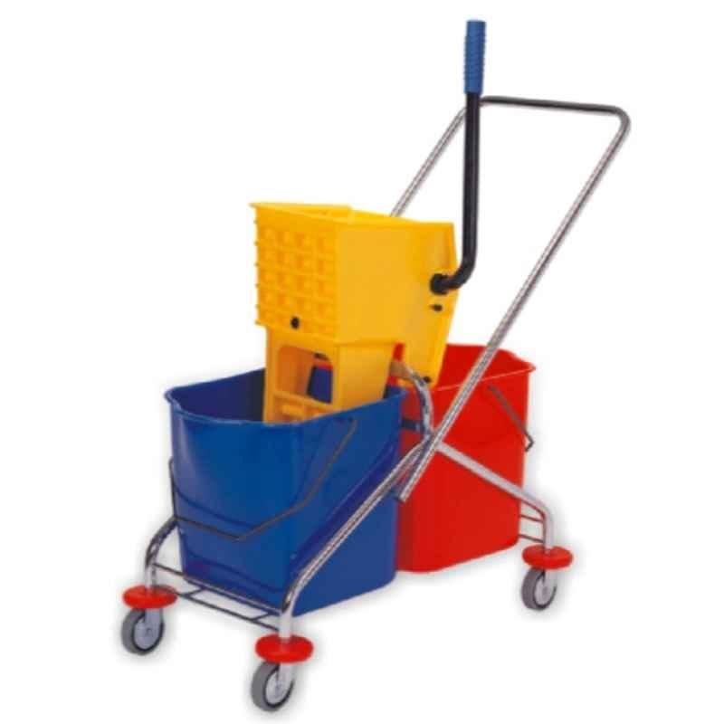 Baiyun 86x41x99.5cm 46L Blue 2-Bucket Wringer Trolley (L), AF08071
