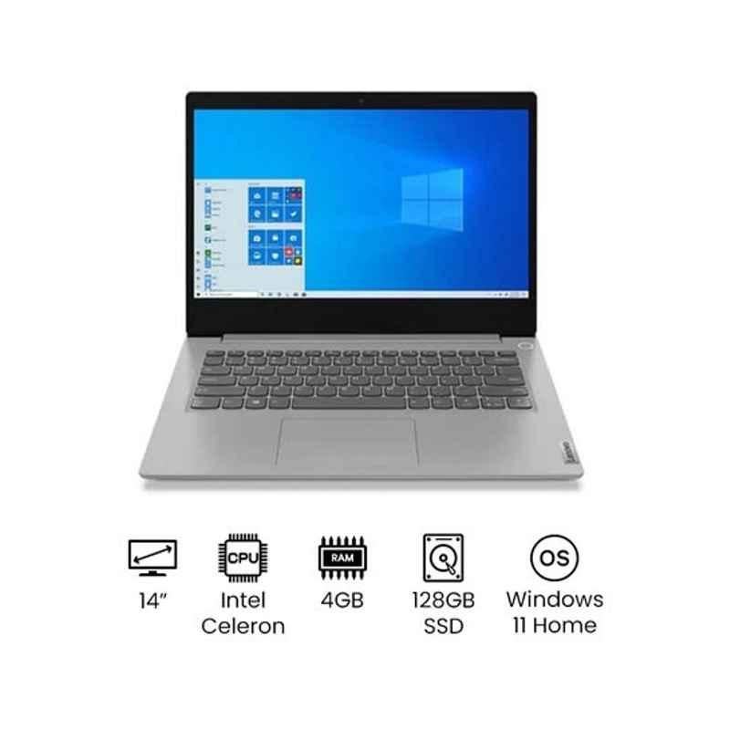Lenovo Celeron 4GB 14 inch Octa Core SSD Grey Laptop, 81WH007AAX