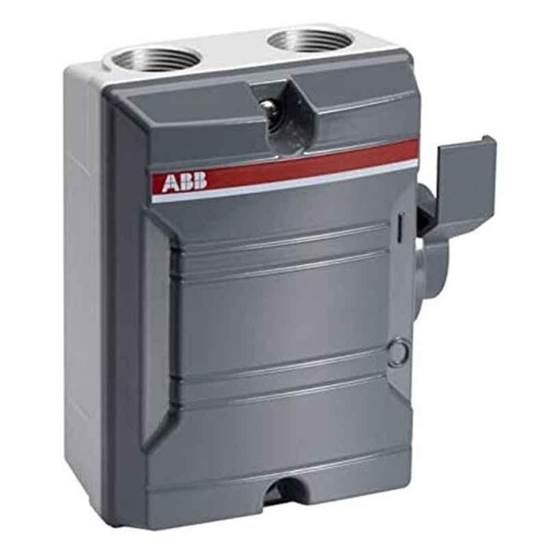 ABB KSE425 25A 4 Pole Grey Weatherproof Enclosed Isolator, 2CMA142413R1000