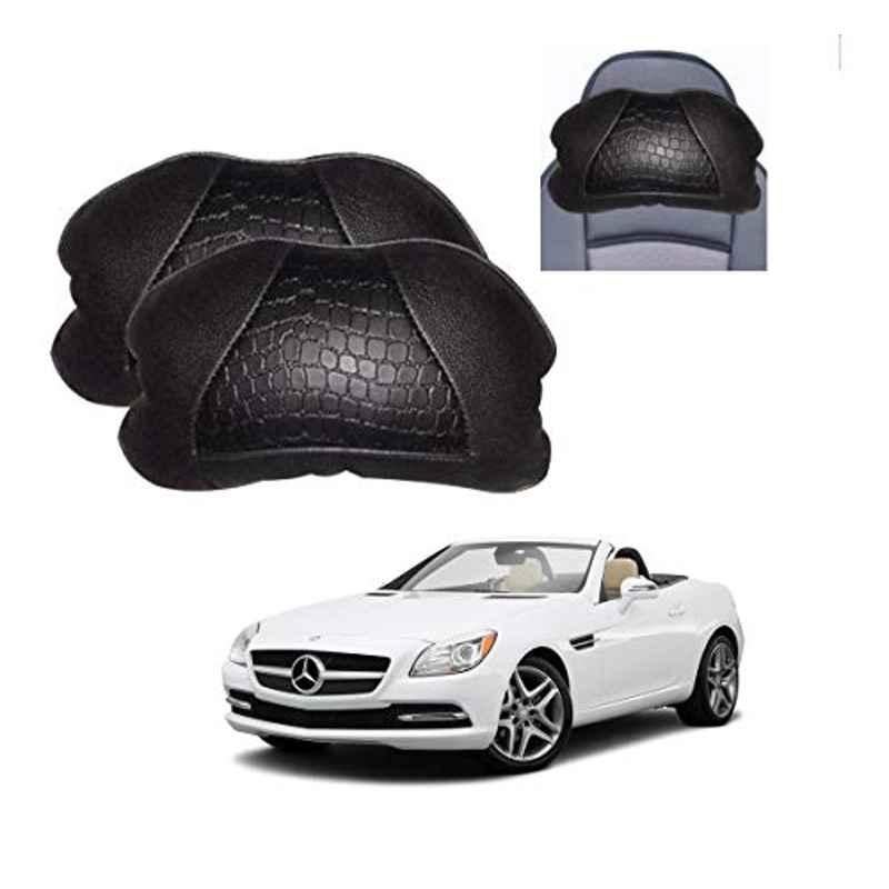 Kozdiko 2 Pcs Black Neck Rest Cushion Pillow Set for Mercedes Benz SLK-Class