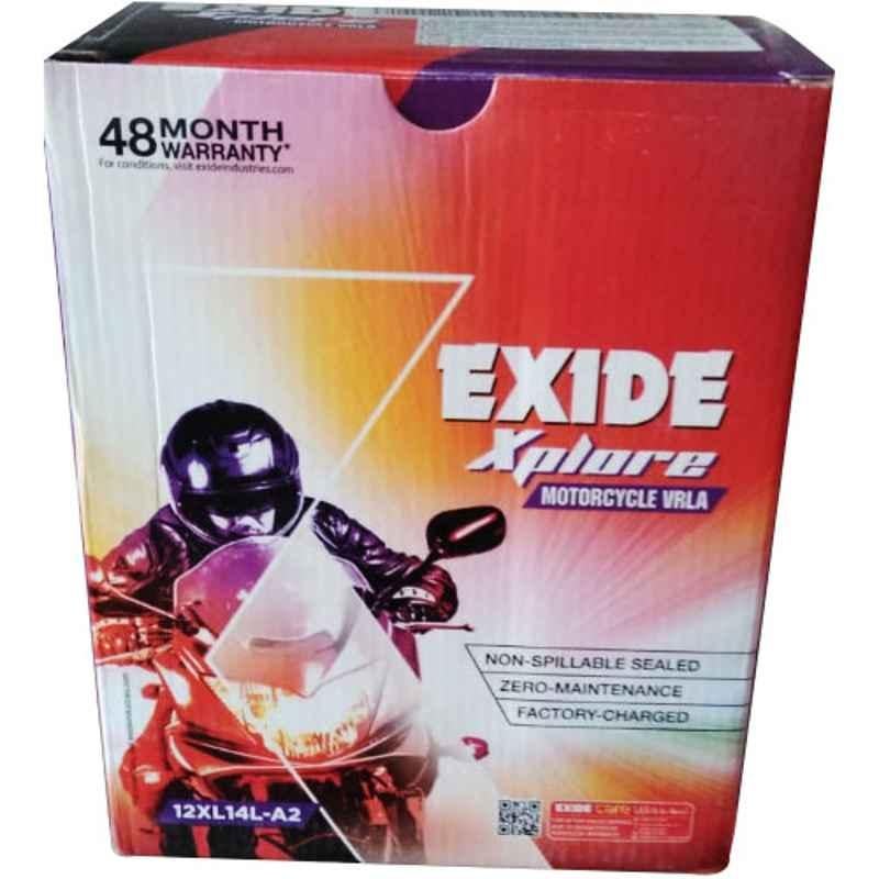 Exide Xplore 12XL14L-A2 12V 14Ah VRLA Bike Battery