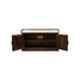 Angel Furniture Solid Sheesham Wood Lacquar Finish Dark Brown Rectangular Storage Shoe Rack, AF-158W