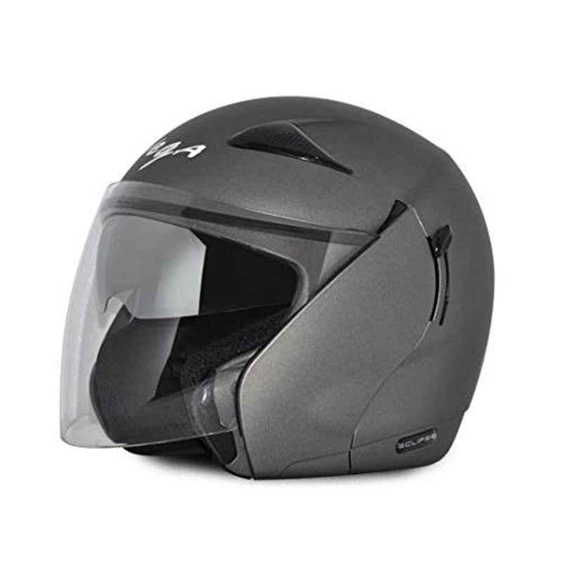 Vegae Medium Size Dull Antracite Eclipse Open Face Helmet, ECL-DA-M
