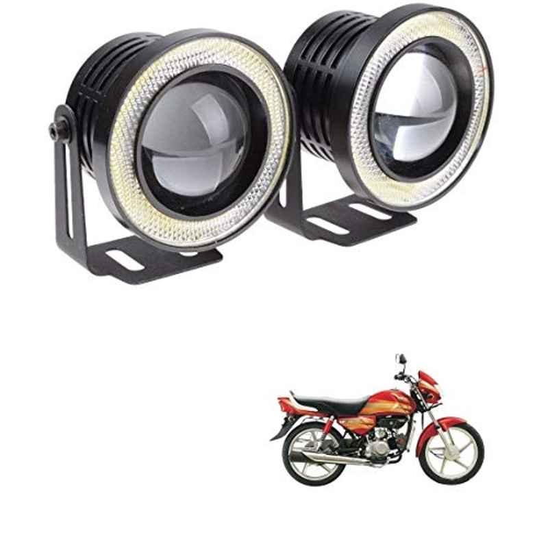 Kozdiko 2 Pcs 15W 3.5 inch High Power White LED Projector COB Fog Light Set with White Angel Eye Ring for Hero HF Deluxe, koz_88355