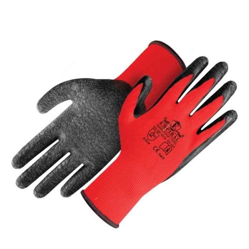 Empiral Gorilla Force I E124572822 Rubber Red & Black Palm Coated Gloves, Size: XL