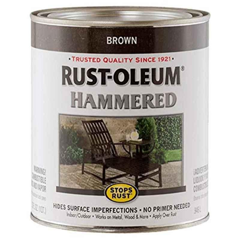 Rust-Oleum Stops Rust 32 fl Oz Brown 239073 Matte Hammered Paint