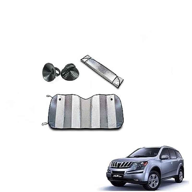 Kozdiko Aluminium Foil UV Protection Silver Windshield Sun Shade for Mahindra Xuv 500