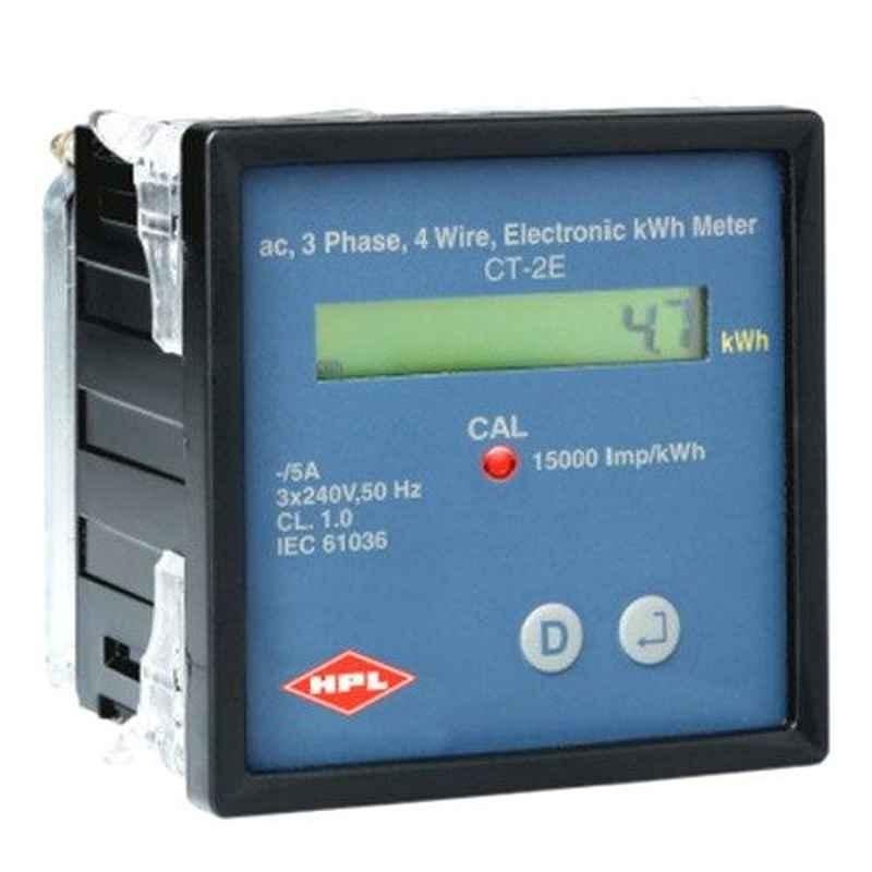 HPL 5A CT2 Series Three Phase Panel Mounted LCD Meter, PAMCT2M00H5