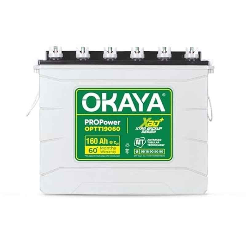 Okaya PROPower 160Ah 12V Tall Tubular Inverter Battery with XBD+ Technology, OPTT19060
