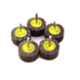GSK Corporation 5 Pcs 50x25x6mm 120 Grit Grinding Flap Wheel Set with Shank
