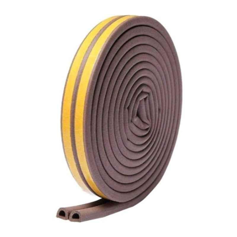 Aiwanto Sj-1347 5m Brown & Yellow Self-Adhesive Door Sealing Strip