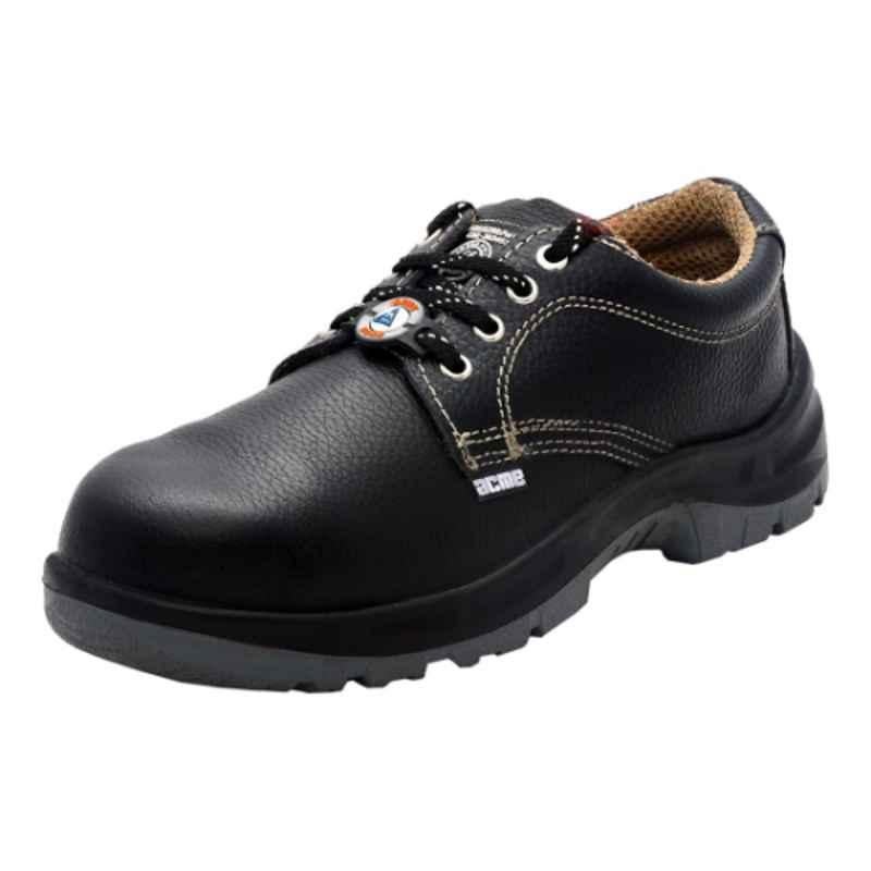 Acme Quark SS10JCO Steel Toe Black Work Safety Shoes, Size: 6