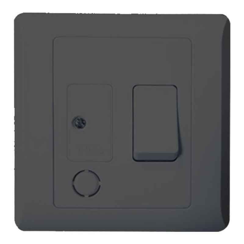 RR 13A Black Switched Fused Connection Unit with Front Flex Outlet & Neon, VN6136N-BK