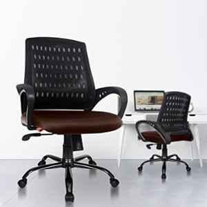 Rose Blazia Mesh Brown Medium Back Ergonomic Chair