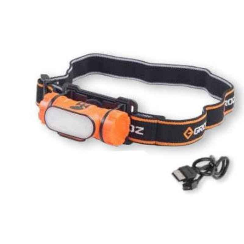 Groz 3W COB Rechargeable Head Lamp with Sensor, LED/220