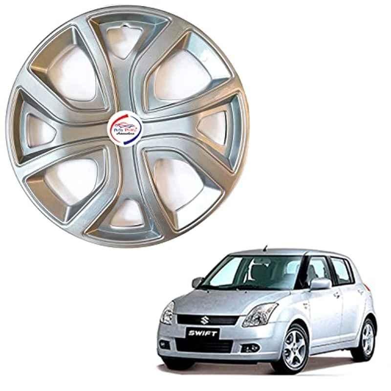 Auto Pearl 4 Pcs 14 inch ABS Press Type Hubcap Wheel Cover Set with Retention Ring for Maruti Suzuki Swift Type 1