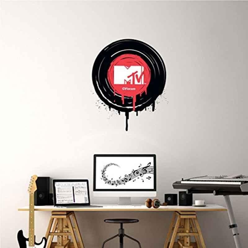 Asian Paints MTV-XL8 Wall Ons 1.8x1.5ft Vinyl Original MTV Play The MTV Record Self Adhesive Wall Sticker, HPCA18663