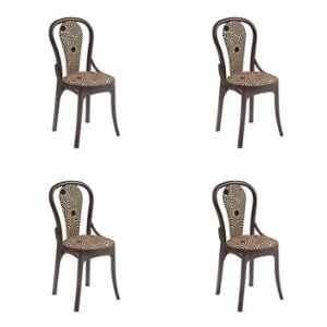 Supreme Texas Milky White Chairs With Matt Finish (Pack Of 6)