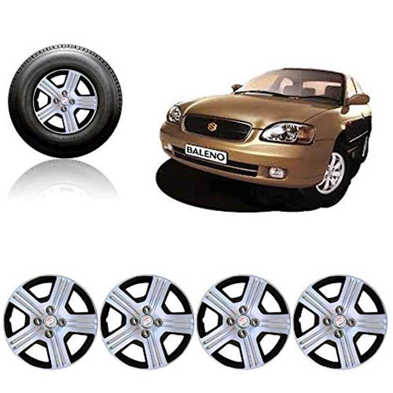 Auto Pearl 4 Pcs 13 inch ABS Silver Car Wheel Cover Set for Maruti Suzuki Baleno