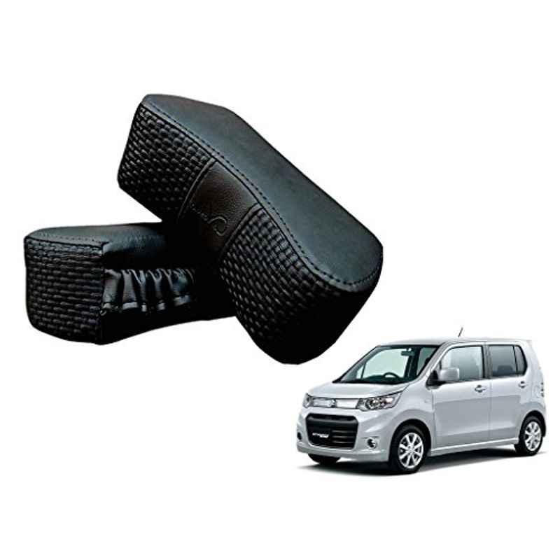 Kozdiko 2 Pcs Memory Foam Black Luxurious Neck Rest Set for Maruti WagnoR Stingray, koz_23113
