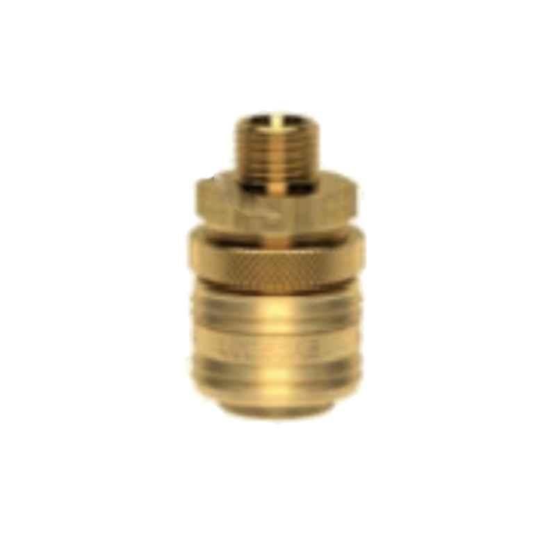 Ludecke ES14AM G1/4 Single Shut Off Safety Quick Male Thread Connect Coupling