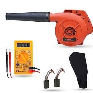 Hillgrove 800W Plastic Red Electric Air Blower with Carbon Brushes & Multimeter, HGCM1069