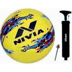 Nivia Storm with Pump Football, Size: 5 (Pack of 2)