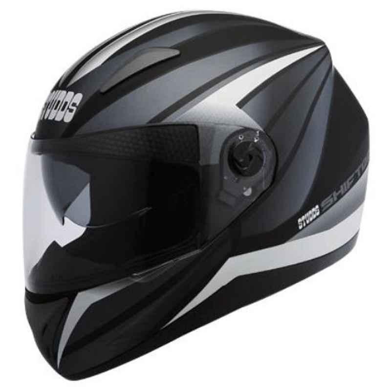 Studds Shifter D2 Decor Large Size Matt Black with Grey Decor Full Face Helmet