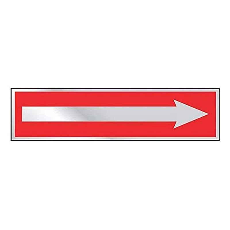 HY-KO 2x8 inch Aluminum Red & Grey Arrow Sign