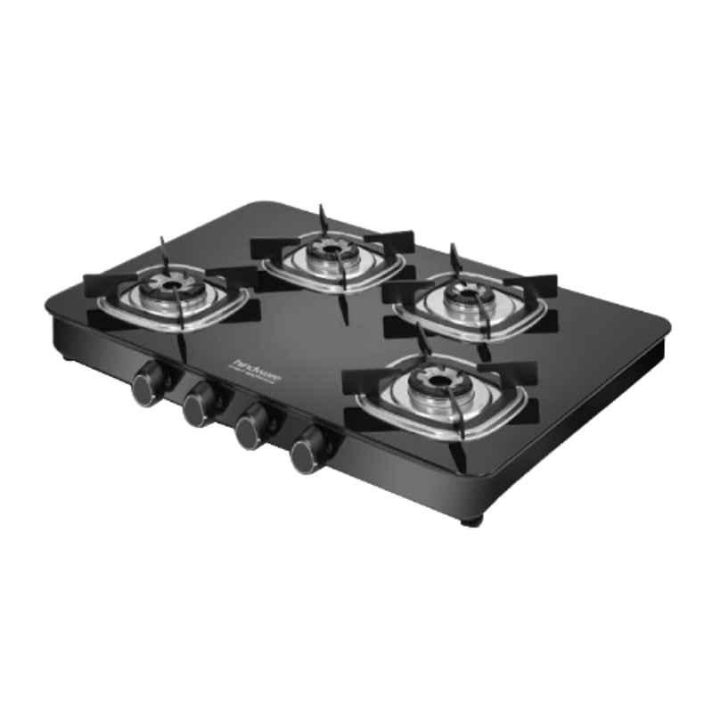 Hindware Apex 4B Glass Top Cooktop with 4 Brass Burner & Manual Ignition, CT 100247