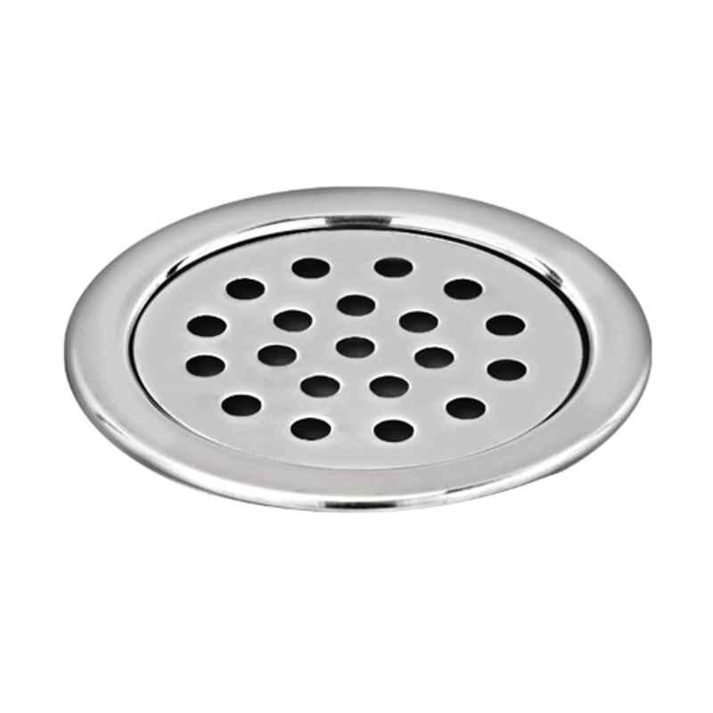 Sanjay Chilly SK-RL-127 5x5 inch Stainless Steel 304 Round Lock Grating & Frame, SCL99000545