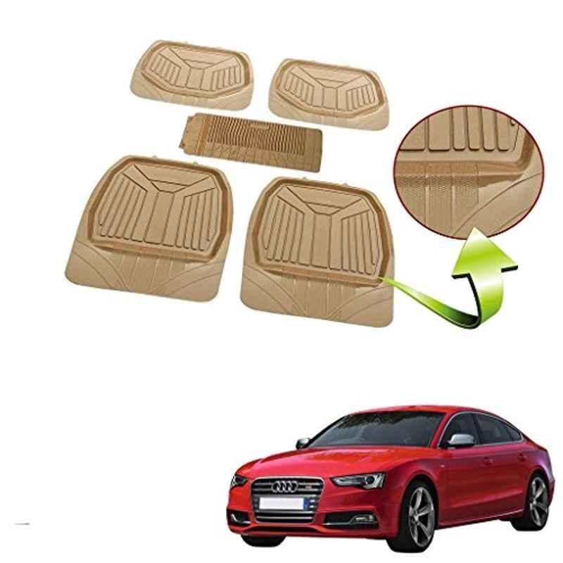 Kozdiko 5 Pcs Rubber Beige 3G Rubber Mat Set for BMW 3 Series