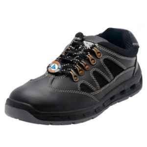 Acme Blitz Rushh Leather Low Ankle Steel Toe Black Safety Shoes, Size: 9