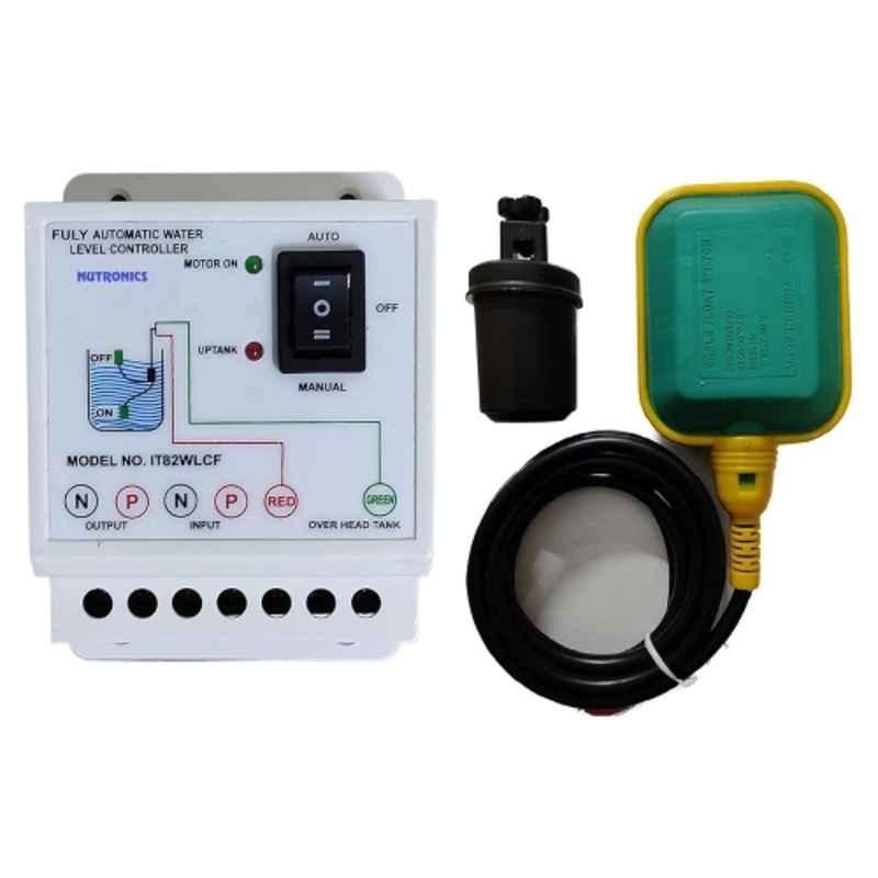 Nutronics 2HP White Fully Automatic Water Level Controller with Indicator & Float Sensor, NI82WLCF