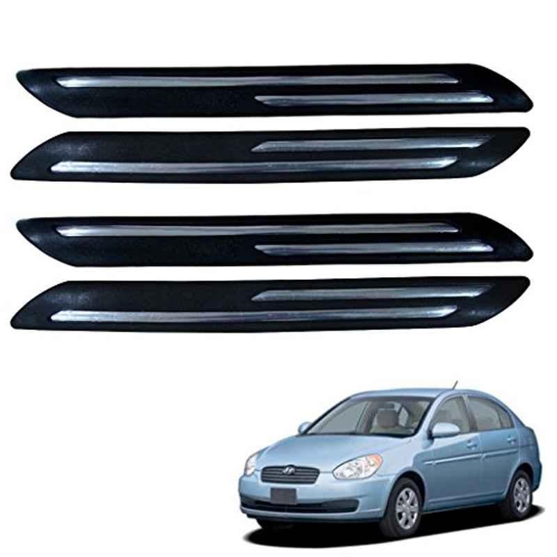 Kozdiko 4 Pcs Double Chrome Bumper Protector Set for Hyundai Verna Old