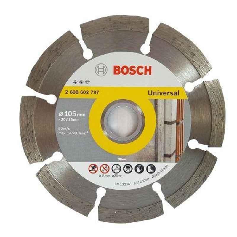 Bosch 10x1x10mm Silver Small Diamond Cutting Blade, 2607602797 (Pack of 10)