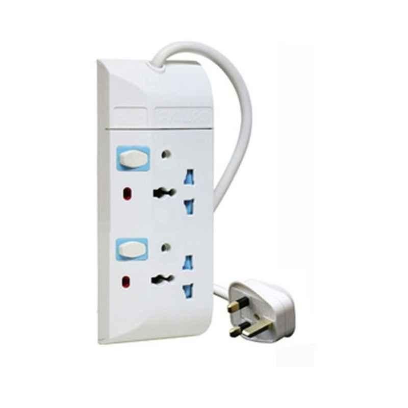 Philips 26.5x5x14cm White 2-Outlet Power Strip, SPN1621WB, 56