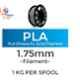 3Idea 1.75mm PLA Grey Filament for 3D Printing, 3IDEA-PLA-GRY