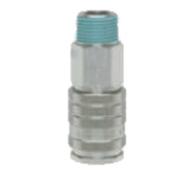 Ludecke ESI14AAB R 1/4 Double Shut-off Tapered Male Thread Quick Connect Coupling