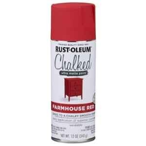 Rust-Oleum 340g Farmhouse Red Chalked Ultra Matte Spray Paint, 329193