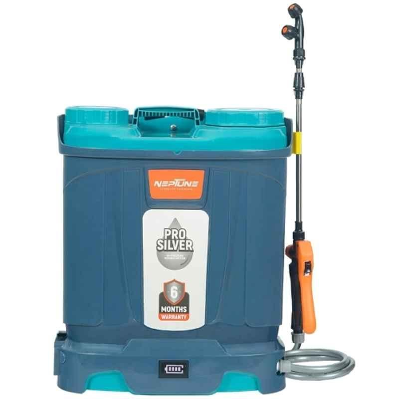 Neptune Silver Pro-14 Plus 18 Litre 12V 14Ah Knapsack Battery Sprayer with 3 Way Lance & 5 Nozzles