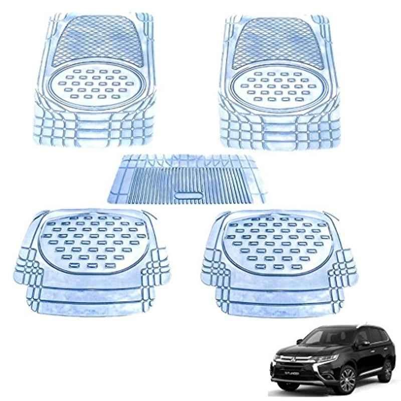 Kozdiko 5 Pcs 6605 PVC & Rubber Clear Car Foot Mat Set for Mitsubishi Outlander