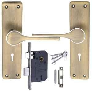 ATOM 200mm Zinc Brass Antique Finish Mortise Door Lock Set, MH-O50-KY-BA