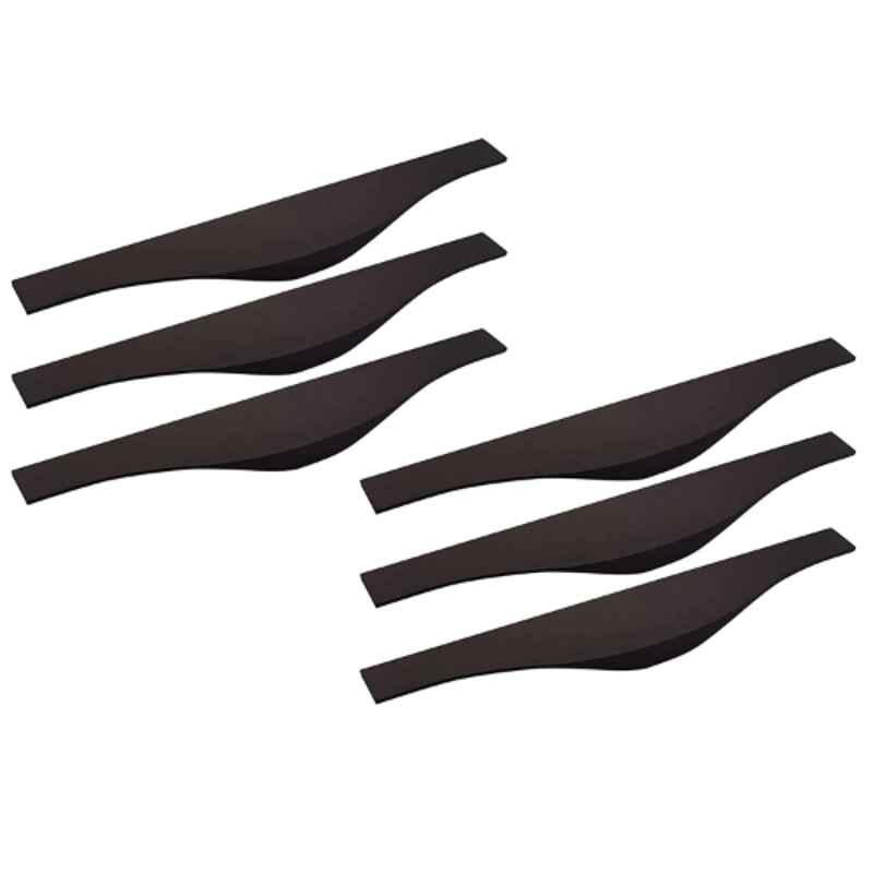 RAB 8 inch Aluminum Black Drawer Pull Handle, F 125 (Pack of 6)