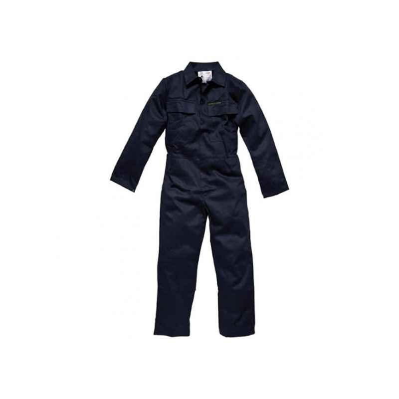Ishan Navy Blue Cotton Fabric Boiler Suit, 5404, Size: Medium