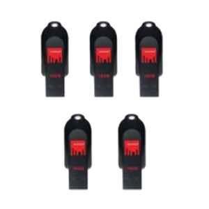 Strontium Pollex 16GB USB 2.0 Black Pen Drive (Pack of 5)