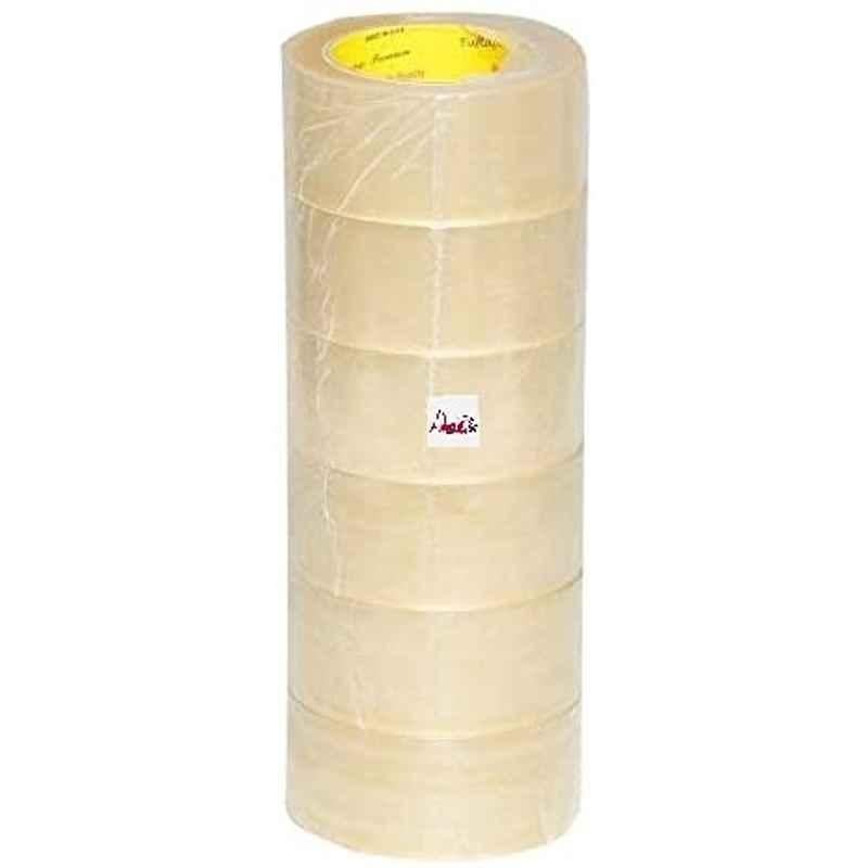 Abbasali 2x100 Yards Clear Packaging Tape (Pack of 6)
