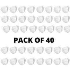 Wellstar N95 Anti Pollution Reusable White Respirator Mask, FACEMASK005 (Pack of 40)